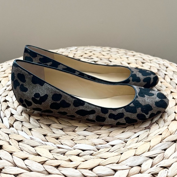 Cole Haan NIKE AIR genuine real fur dyed cow hair animal print slip on flats - Picture 3 of 8